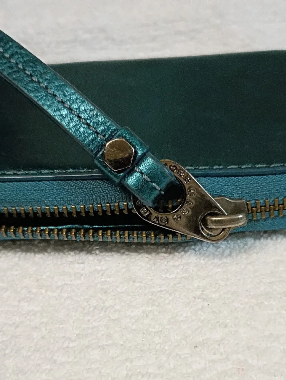 Marc by Marc Jacobs Metallic Teal Wristlet Clutch